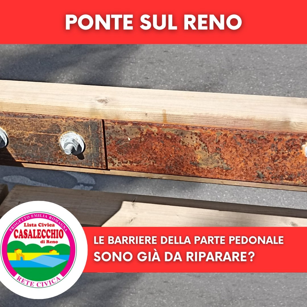 Al momento stai visualizzando Ponte sul Reno: le barriere di protezione del passaggio pedonale sono già da riparare?