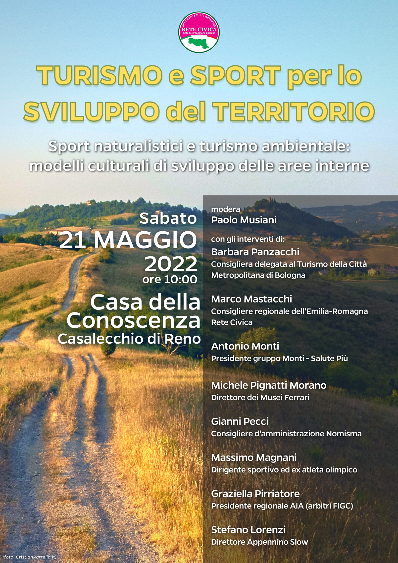 Al momento stai visualizzando Sabato 21 Maggio, ore 10:00 – Casa della Conoscenza, Turismo e Territorio