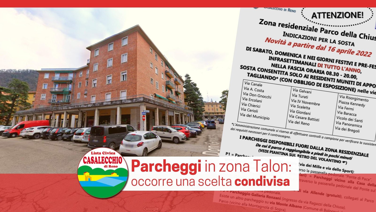 Al momento stai visualizzando Parco della Chiusa e limitazione alla sosta: chiediamo una scelta condivisa