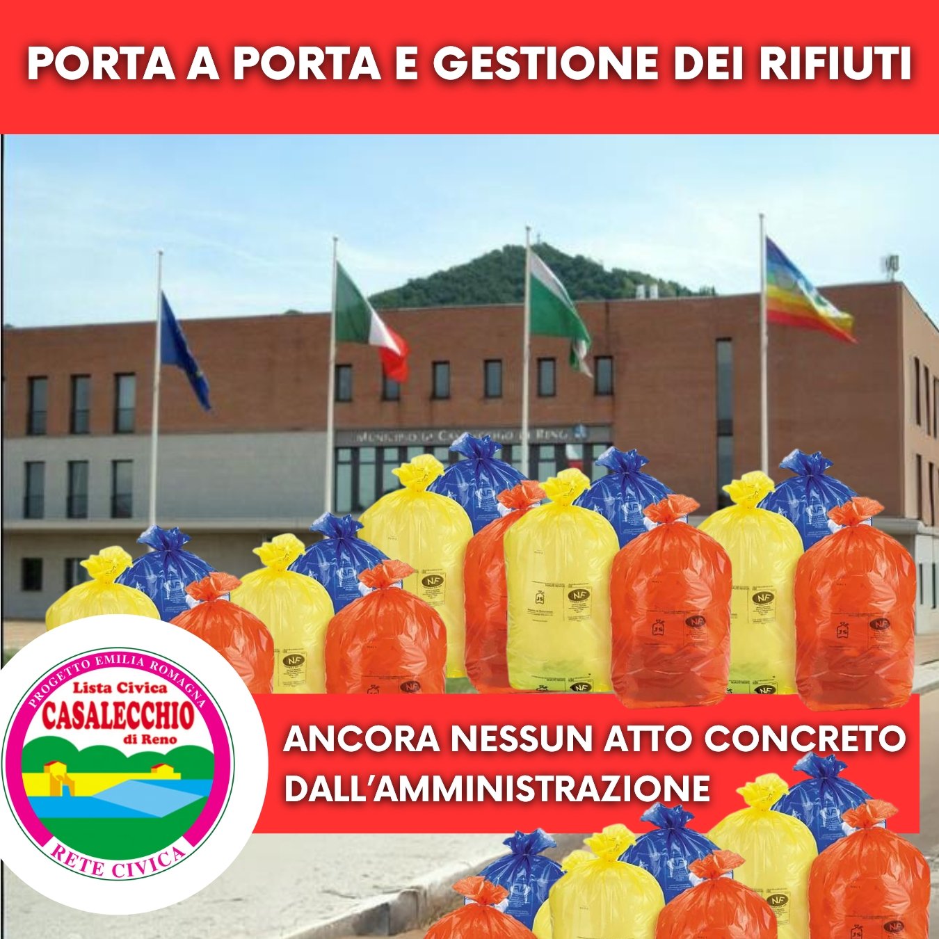 Al momento stai visualizzando Porta a porta e gestione dei rifiuti: ancora nessun atto concreto dall’Amministrazione