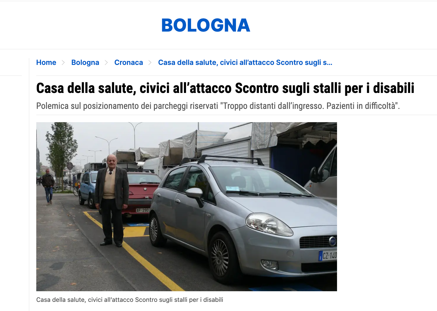 Al momento stai visualizzando Casa della salute, civici all’attacco Scontro sugli stalli per i disabili