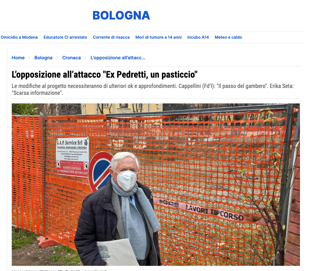 Al momento stai visualizzando Ex Pedretti, un pasticcio