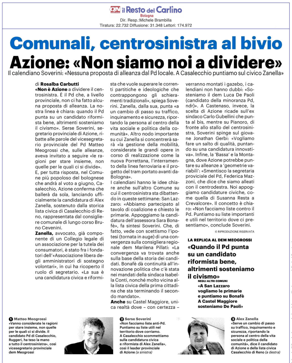 Al momento stai visualizzando Comunali, centrosinistra al bivio. Azione: “Non siamo noi a dividere”